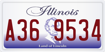 IL license plate A369534