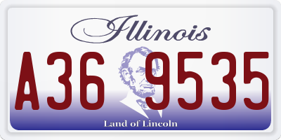 IL license plate A369535