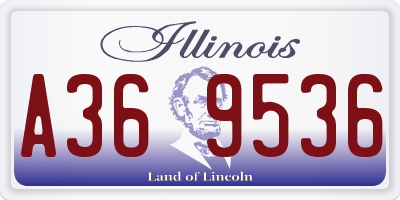 IL license plate A369536