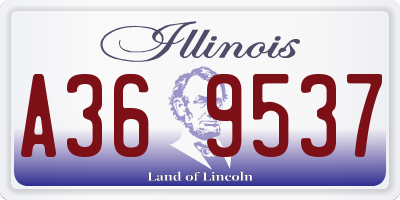 IL license plate A369537