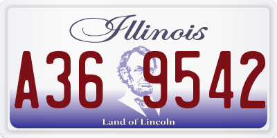 IL license plate A369542