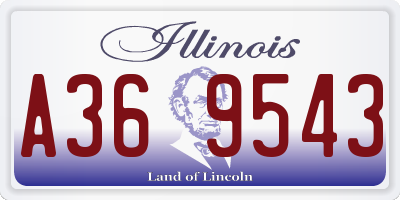 IL license plate A369543
