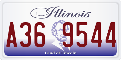 IL license plate A369544