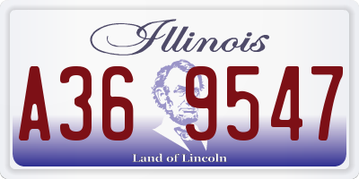 IL license plate A369547