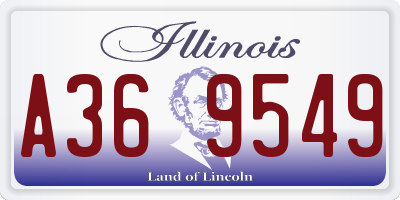 IL license plate A369549