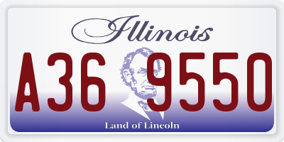 IL license plate A369550