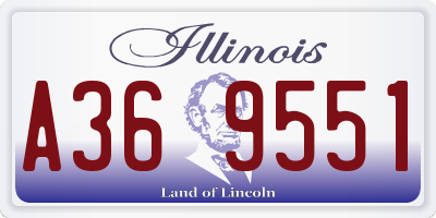 IL license plate A369551