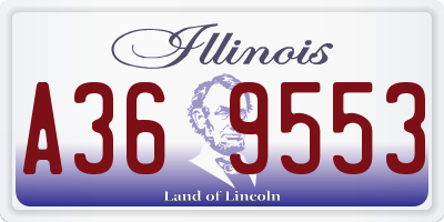 IL license plate A369553