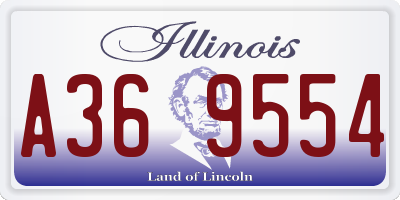 IL license plate A369554