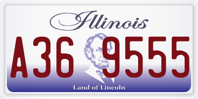 IL license plate A369555
