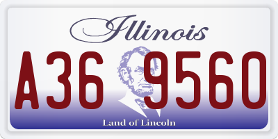 IL license plate A369560