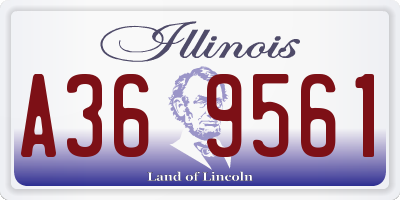 IL license plate A369561