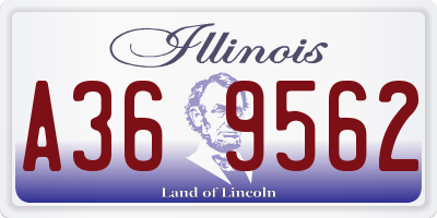 IL license plate A369562
