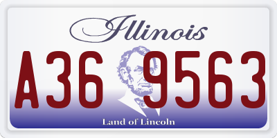 IL license plate A369563