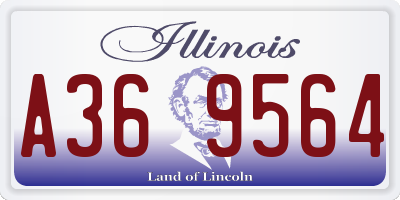 IL license plate A369564