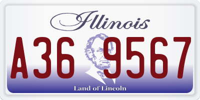 IL license plate A369567