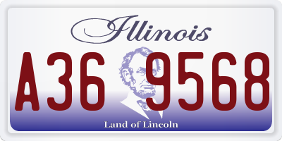 IL license plate A369568