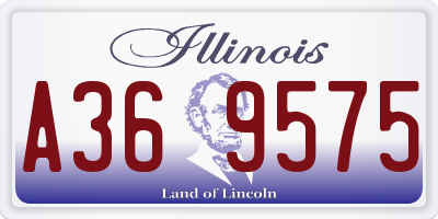 IL license plate A369575