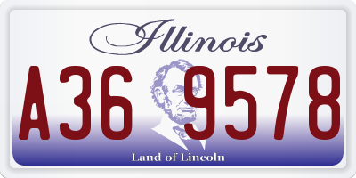 IL license plate A369578