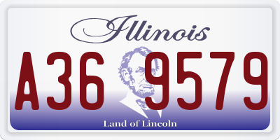 IL license plate A369579