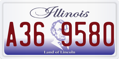 IL license plate A369580
