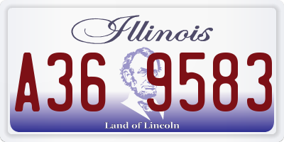 IL license plate A369583