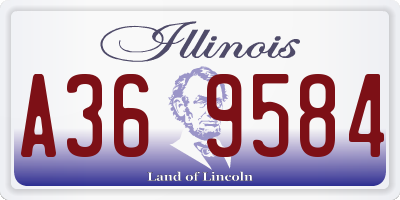 IL license plate A369584
