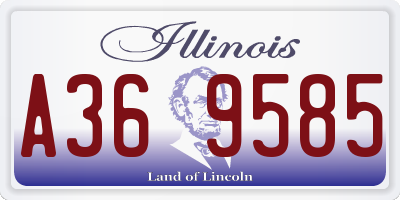 IL license plate A369585
