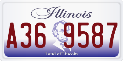 IL license plate A369587