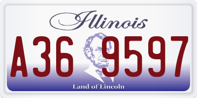 IL license plate A369597