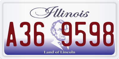 IL license plate A369598