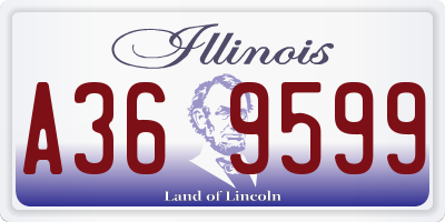 IL license plate A369599