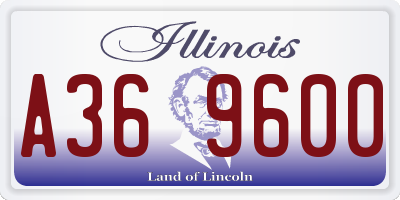 IL license plate A369600