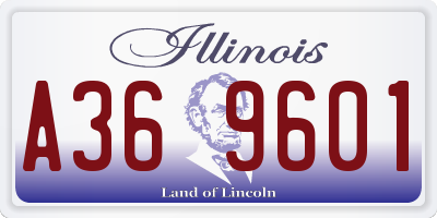 IL license plate A369601