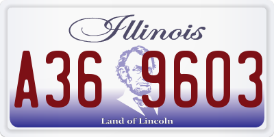 IL license plate A369603