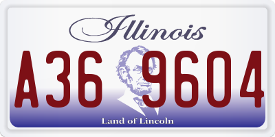 IL license plate A369604