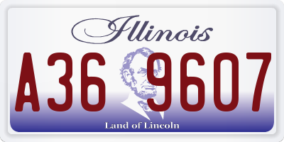 IL license plate A369607