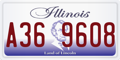 IL license plate A369608