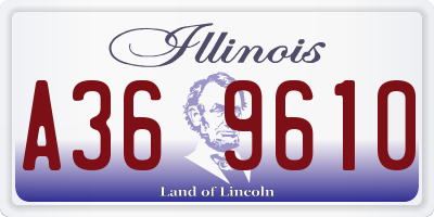 IL license plate A369610