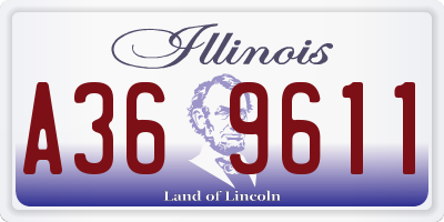 IL license plate A369611