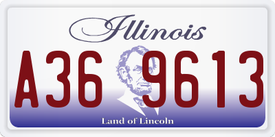 IL license plate A369613