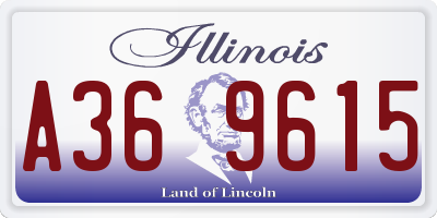 IL license plate A369615