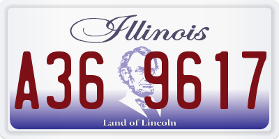 IL license plate A369617