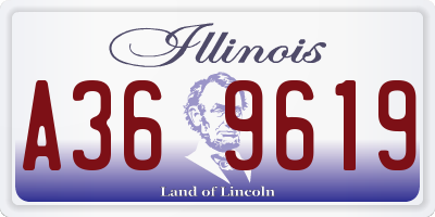 IL license plate A369619
