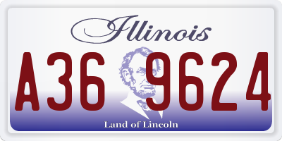 IL license plate A369624