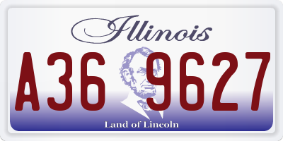 IL license plate A369627