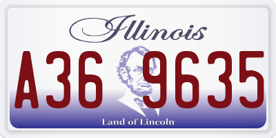 IL license plate A369635