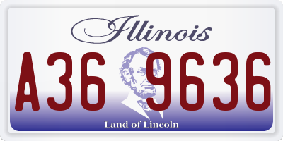 IL license plate A369636