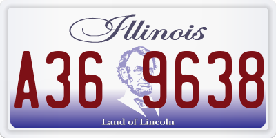 IL license plate A369638