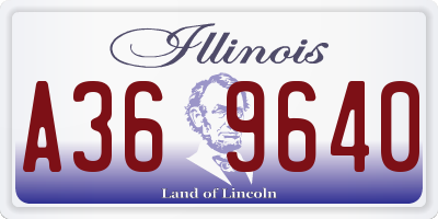 IL license plate A369640
